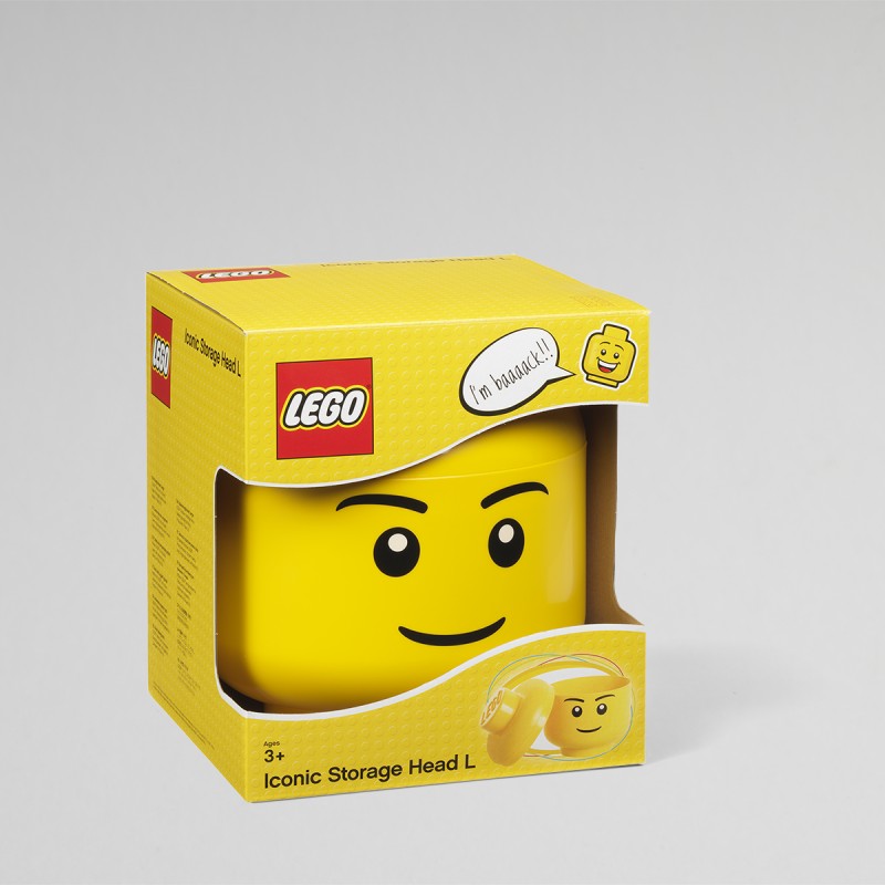 Boite de rangement tête Lego