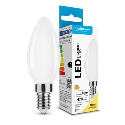 Ampoule LED Filament Milky Candle C35 4W E14 360° 2700K (470 lumens)