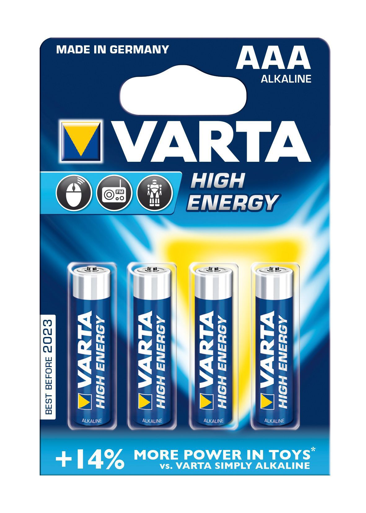 Pile alcaline AAA LR03 VARTA energy (x4)